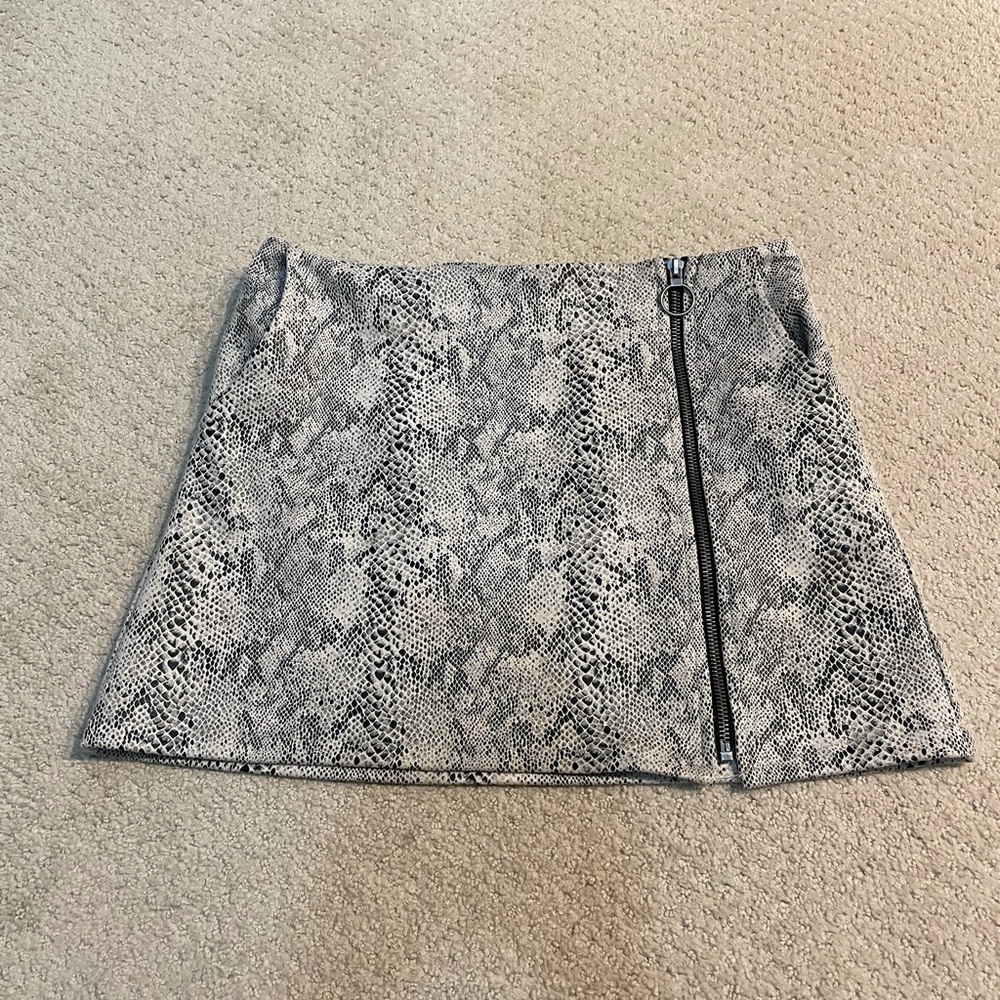 Snake Print Mini Skirt